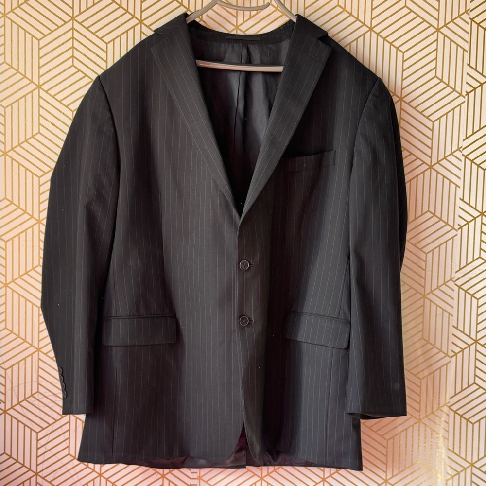 Corbin Blazer Wool Herringbone Stripe Vintage Sport Jacket Men’s Size 50L